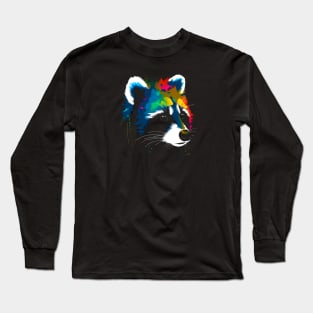 Raccoon Silhouette #3 Long Sleeve T-Shirt